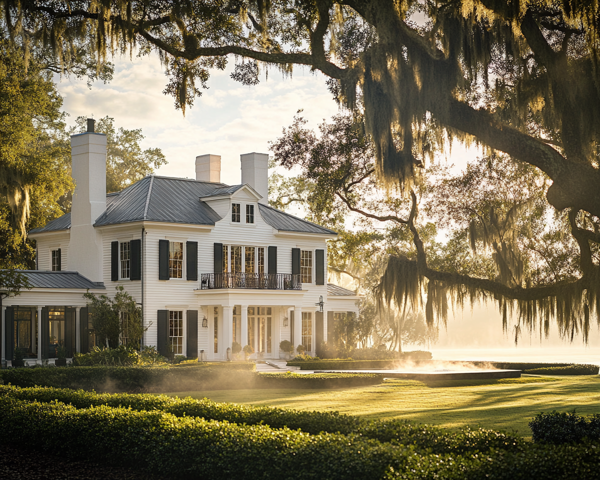 A welcoming Lowcountry home in soft morning light